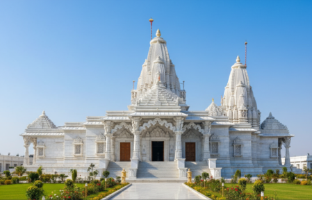 newly constructed Hindu temple in India